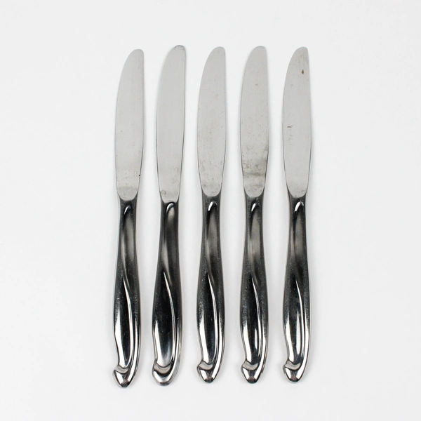 Lot Of 5 Reed & Barton Edgartown (Stainless) Flatware Oval Solid Dinner Knives
