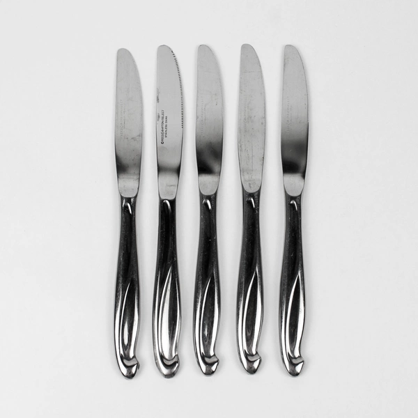 Lot Of 5 Reed & Barton Edgartown (Stainless) Flatware Oval Solid Dinner Knives