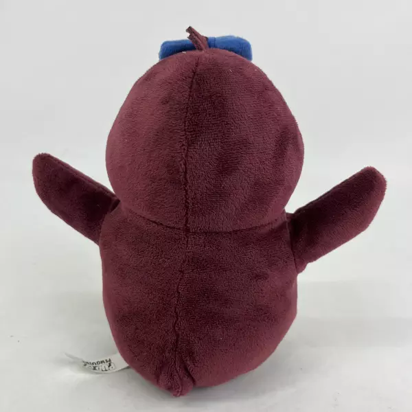 PMI Kids World Pudgy Penguin Plush Toy Burgundy And White With Blue Hair Bow