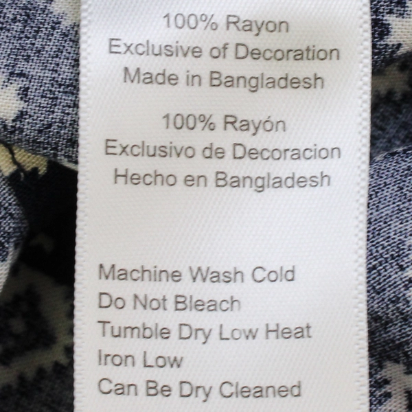 Jachs Girlfriend Navy Blue and Off-White Cap-Sleeve Blouse Women's Small