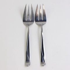 Lot Of 2 Reed & Barton Edgartown (Stainless) Flatware Cold Meat Serving Forks