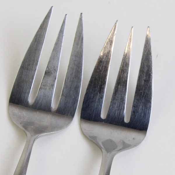 Lot Of 2 Reed & Barton Edgartown (Stainless) Flatware Cold Meat Serving Forks