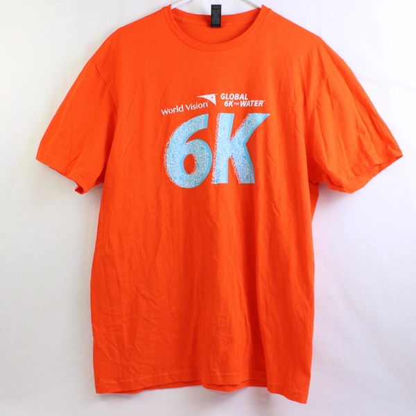 Gildan World Vision Orange Cotton T-Shirt Adult Size Large