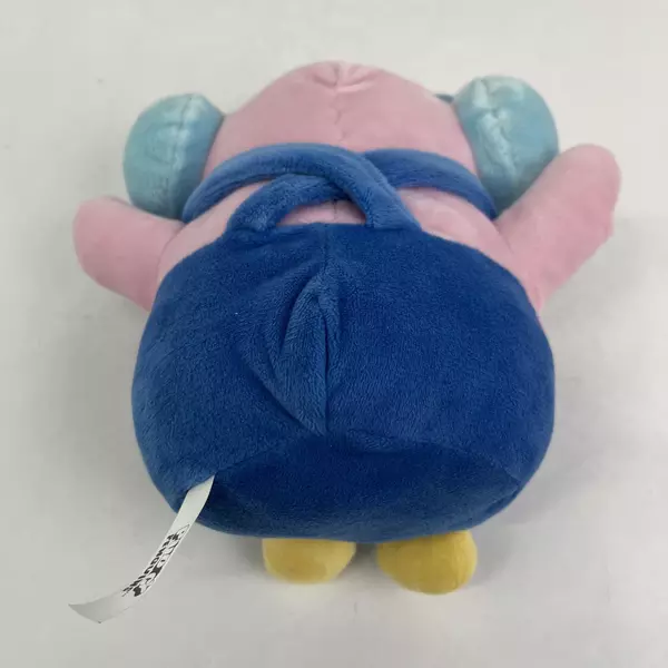 PMI Kids World Pudgy Penguin Pink and White Blue Overalls And Earmuffs 8.75 Inch