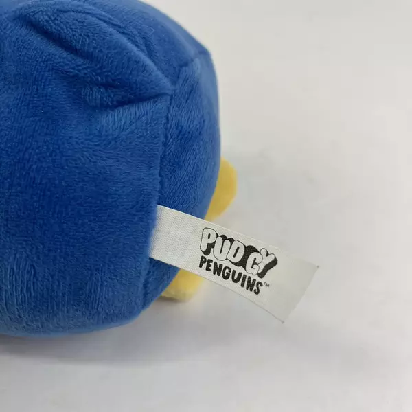 PMI Kids World Pudgy Penguin Pink and White Blue Overalls And Earmuffs 8.75 Inch