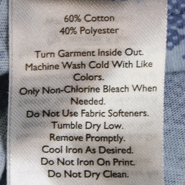 Eddie Bauer Light Blue Digital Camo V-Neck T-Shirt Women's Size Large