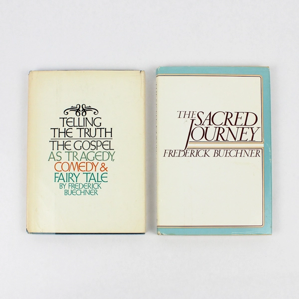 Lot of 2 Vintage Frederick Buechner Spiritual Books 1977 & 1982 Hardcover DJ