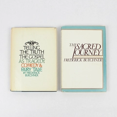 Lot of 2 Vintage Frederick Buechner Spiritual Books 1977 & 1982 Hardcover DJ