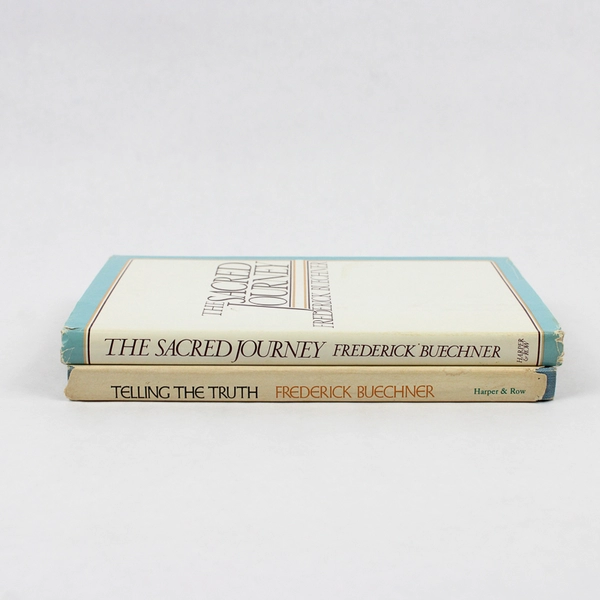 Lot of 2 Vintage Frederick Buechner Spiritual Books 1977 & 1982 Hardcover DJ