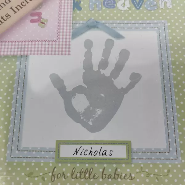 Carter's Child of Mine Shadowbox Handprint Kit Girl or Boy White Frame NIB