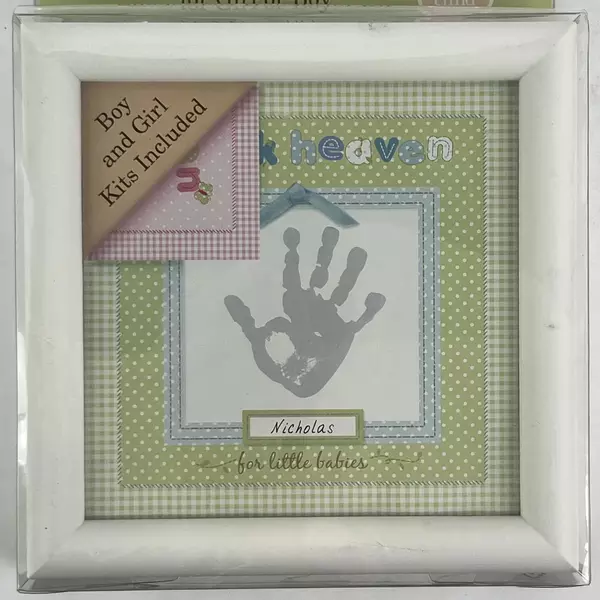 Carter's Child of Mine Shadowbox Handprint Kit Girl or Boy White Frame NIB