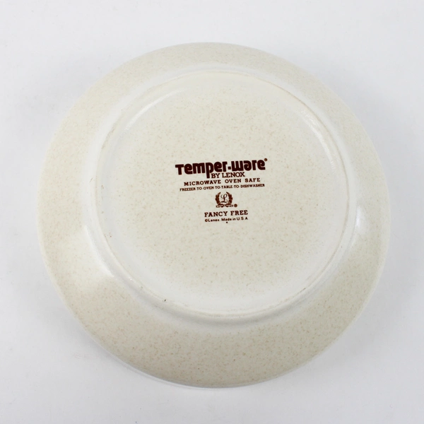 Temperware By Lenox Fancy Free Pattern Ceramic Coupe Cereal Bowl 6.25" Diameter