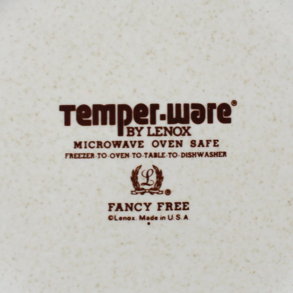 Temperware By Lenox Fancy Free Pattern Ceramic Coupe Cereal Bowl 6.25" Diameter