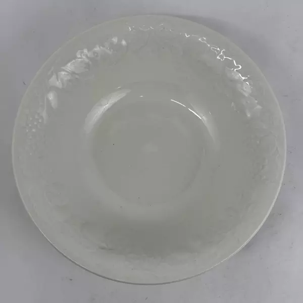 Gibson Fruit 10” Off White Vegetable Serving Bowl-Embossed Fruits