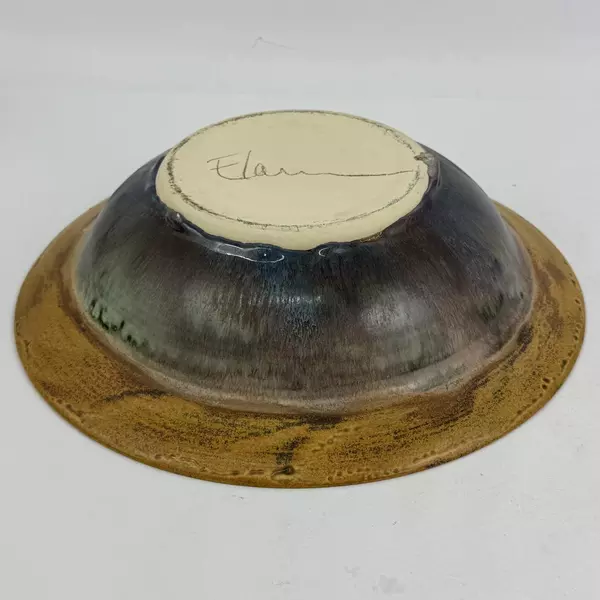 14.5 Inch Handcrafted Art Pottery Fruit or Centerpiece Bowl Signed