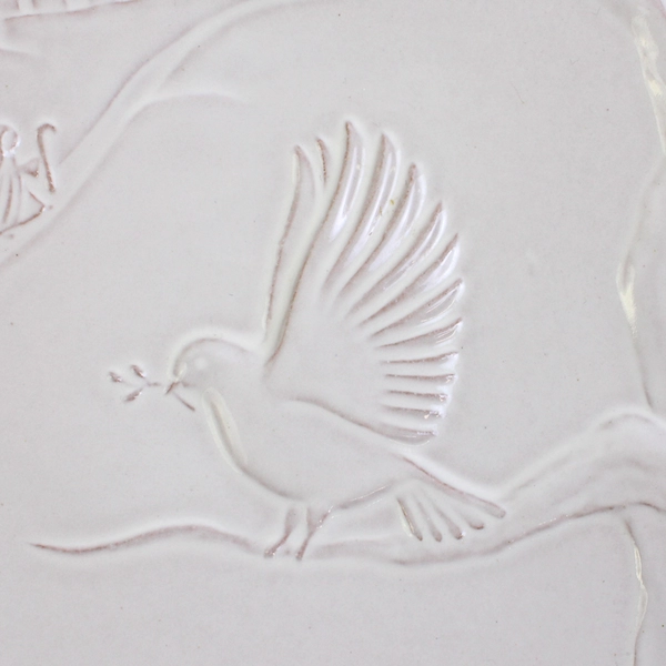 Vintage Frankoma 1975 Joniece Frank "Peace On Earth" Dove Ceramics 8.25"