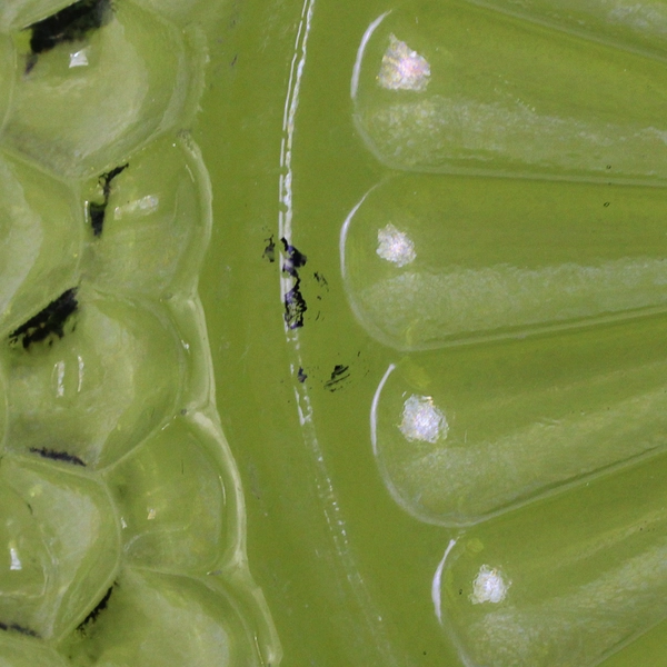 Indiana Glass Honeycomb Green 9" Round Relish/Candy Dish 1.75" Tall