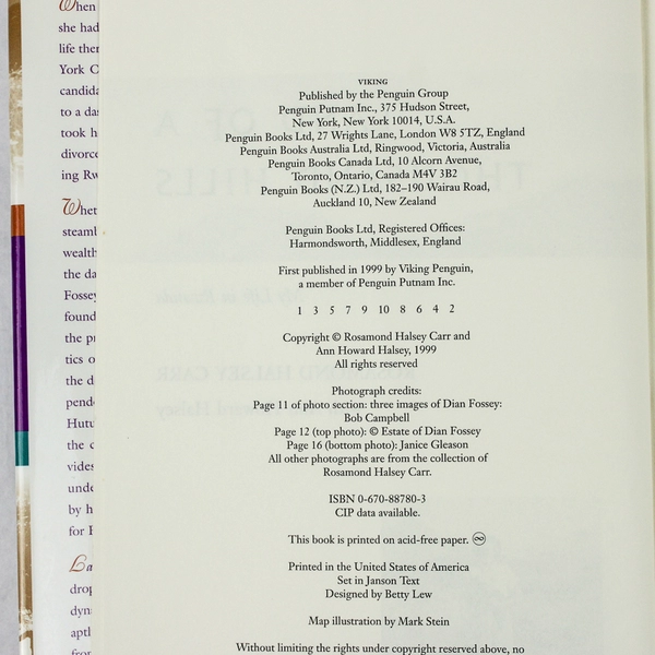 Land of a Thousand Hills My Life in Rwanda Rosamond H Carr Ann H Halsey 1999 HC