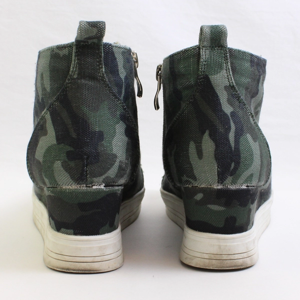 Jolimall Green Camo Block Heel 2.25" Junior US Size 7