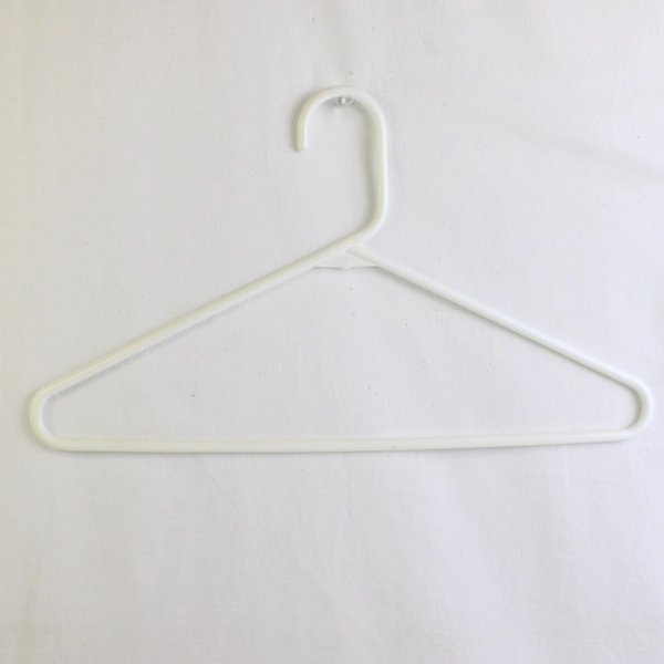 Lot of 10 Opaque White Plastic Clothes Hangers Home Organization