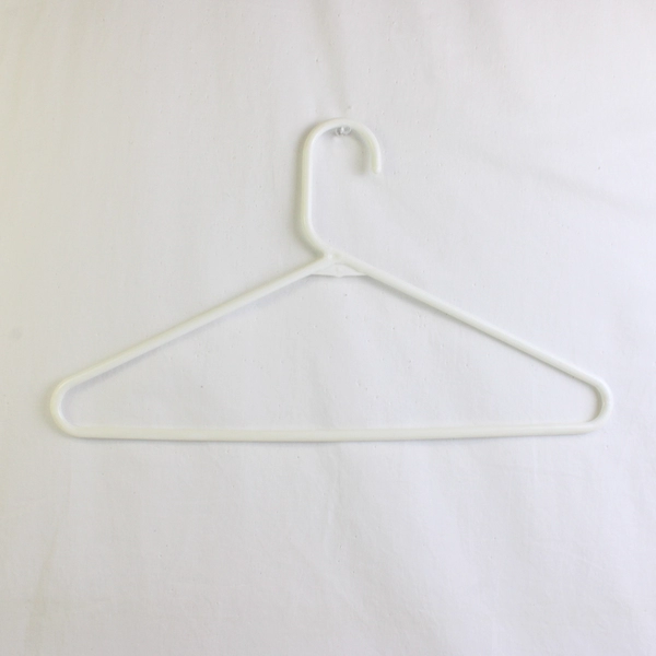 Lot of 10 Opaque White Plastic Clothes Hangers Home Organization