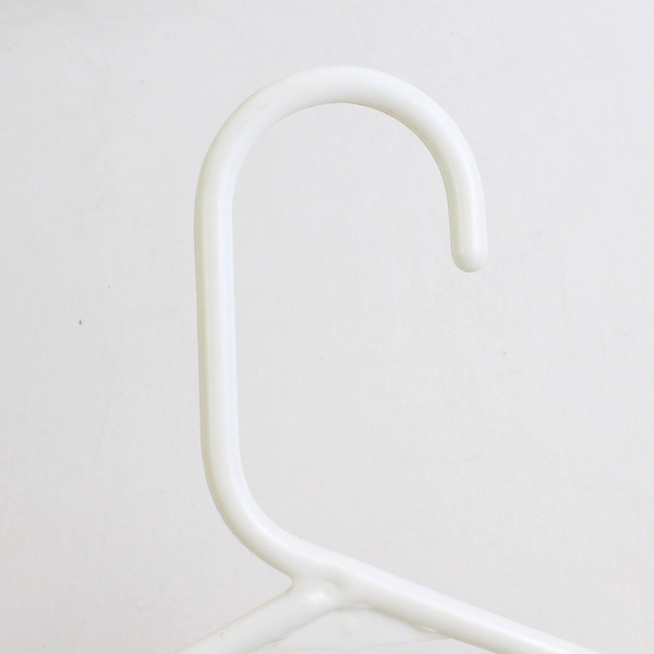 Lot of 10 Opaque White Plastic Clothes Hangers Home Organization