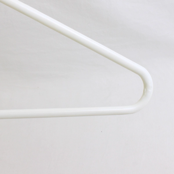 Lot of 10 Opaque White Plastic Clothes Hangers Home Organization