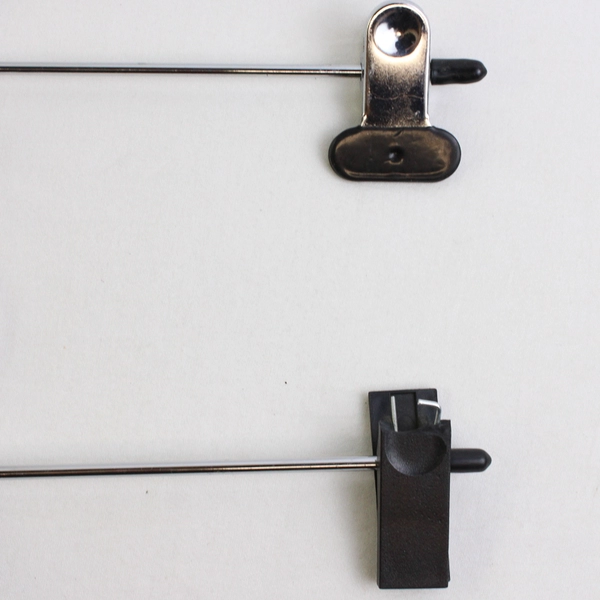 Lot of 5 Chrome Metal Clothes Hangers With Clips