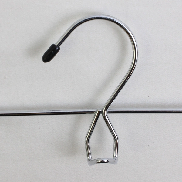 Lot of 5 Chrome Metal Clothes Hangers With Clips