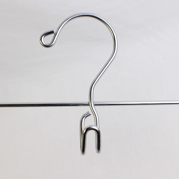 Lot of 5 Chrome Metal Clothes Hangers With Clips