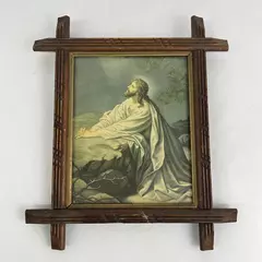 Vintage Framed Print Christ In Gethsemane By Heinrich Hoffman