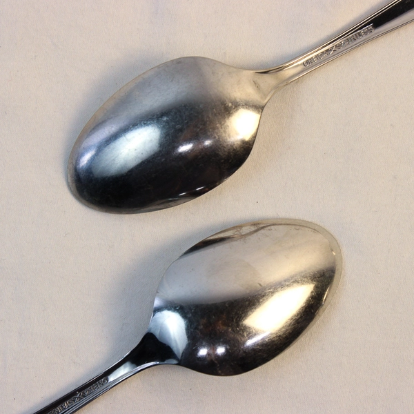 Lot 5 Oneida Silver Surf Club (Stainless) Flatware Oval Soup Spoons 6.75" Tall