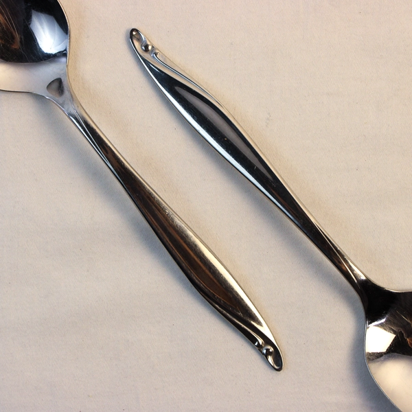 Lot 5 Oneida Silver Surf Club (Stainless) Flatware Oval Soup Spoons 6.75" Tall