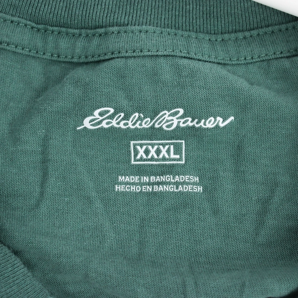 Eddie Bauer Solid Green T-Shirt Men's Size 3XL