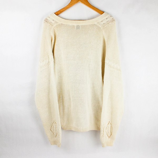 Modern Essentials Collection Cream Knit Cardigan Women's Large