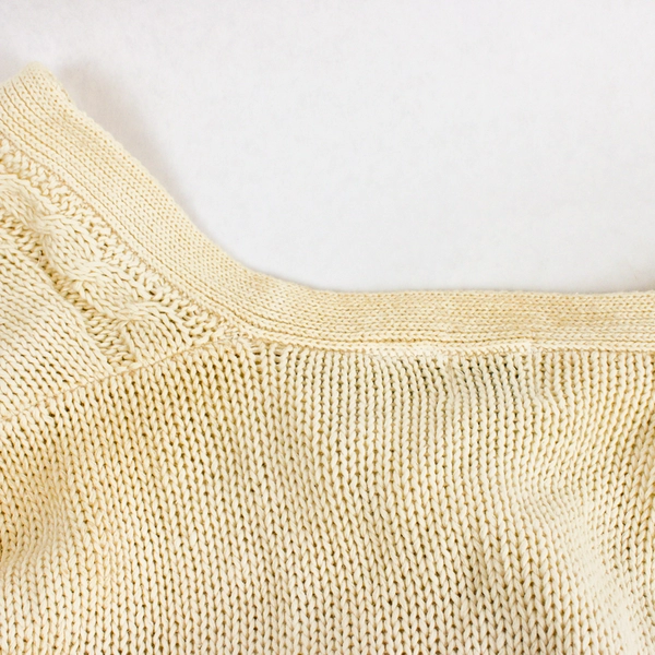 Modern Essentials Collection Cream Knit Cardigan Women's Large