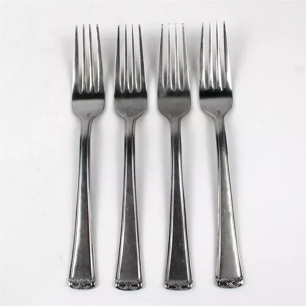 Lot of 4 Hampton Silversmiths HSV141 Stainless Steel Dinner Forks