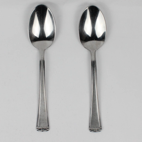 Lot of 2 Hampton Silversmiths HSV141 Stainless Steel Soup Spoons
