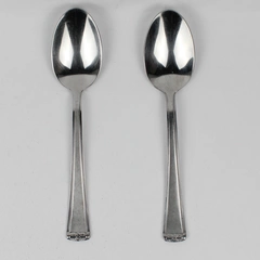 Lot of 2 Hampton Silversmiths HSV141 Stainless Steel Soup Spoons