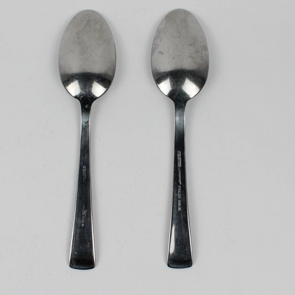 Lot of 2 Hampton Silversmiths HSV141 Stainless Steel Soup Spoons