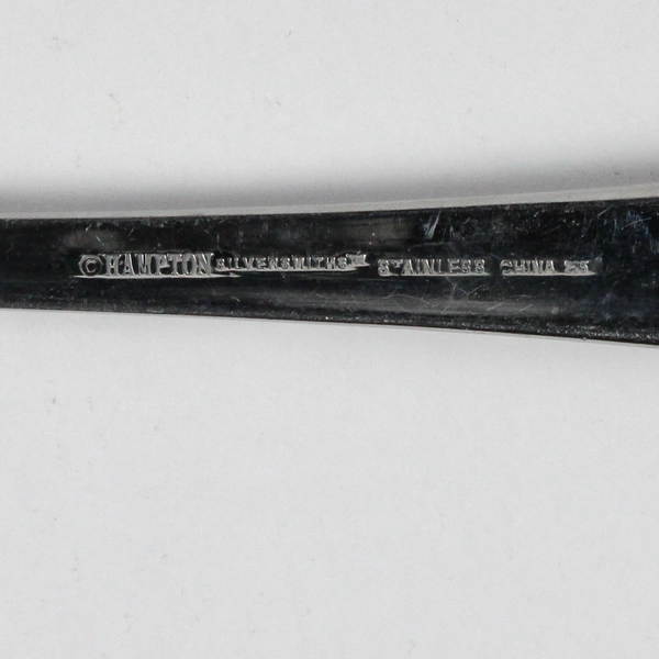 Lot of 2 Hampton Silversmiths HSV141 Stainless Steel Soup Spoons