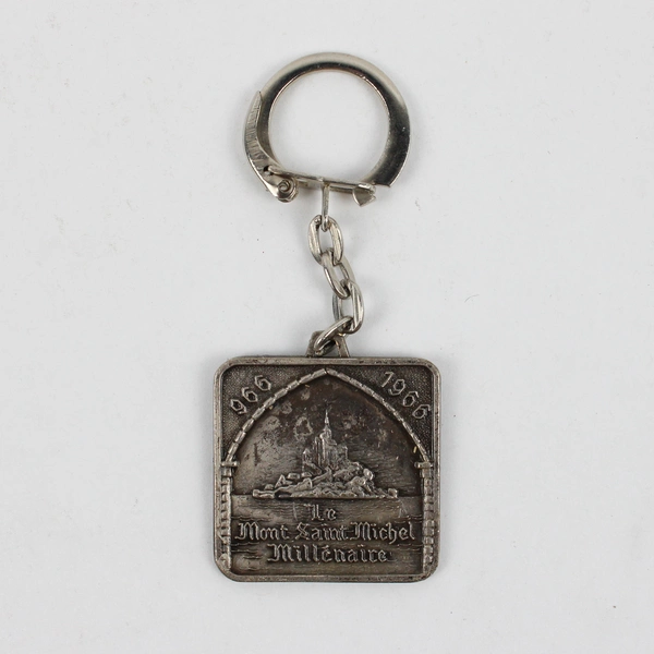 1000th Anniversary Millenary of Mont Saint Michel Pewter Souvenir Keychain