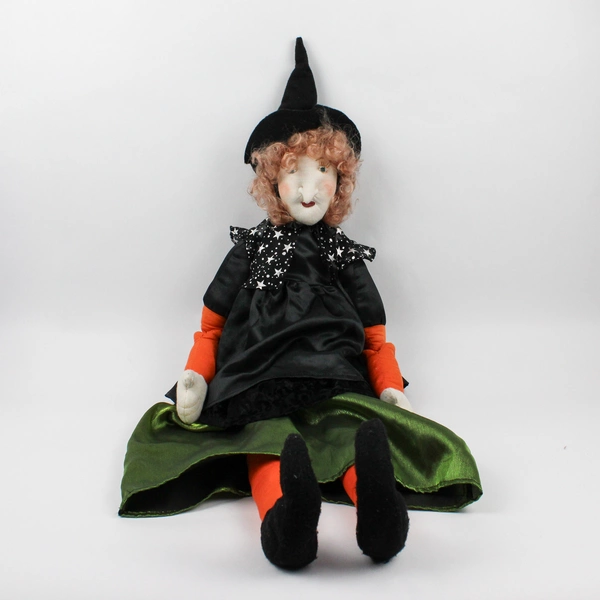 HC Accents Decorative Halloween Witch Cloth Doll 32"