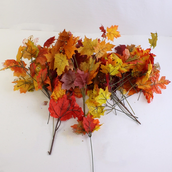 1+ Lb Mixed Lot Artificial Autumn Fall Foliage and Flowers