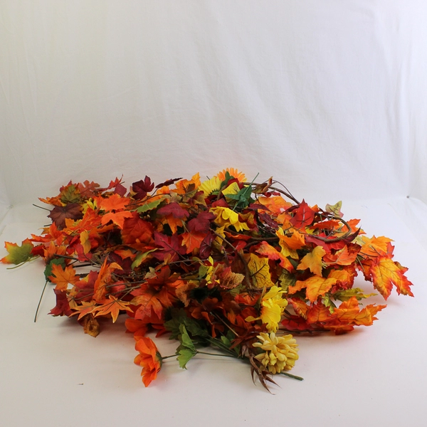 1.5 Lbs Mixed Lot Artificial Autumn Fall Foliage and Flowers