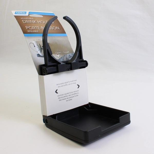 Camco 44044 Black RV Van Boat Adjustable Drink Holder