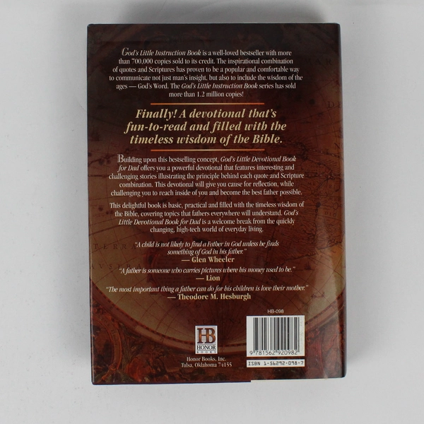 God's Little Devotional Book for Dads 1995 Hardcover Dust Jacket
