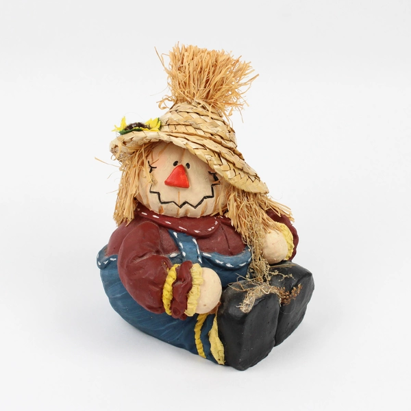 VTG 2000 Joelson Industries Scarecrow Figure Hand-Painted Resin 6"