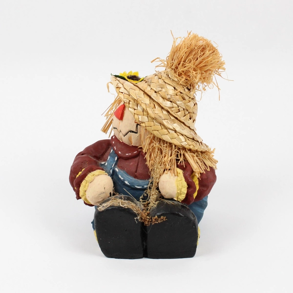 VTG 2000 Joelson Industries Scarecrow Figure Hand-Painted Resin 6"