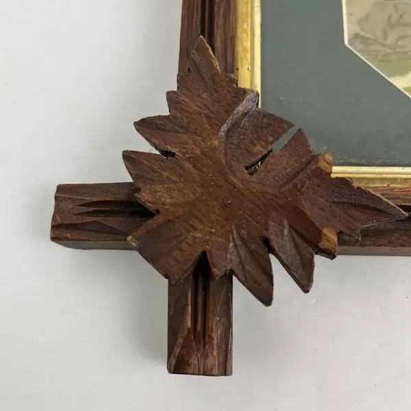 VTG Framed Continental Print Don't Cry The Old Home Has Gone